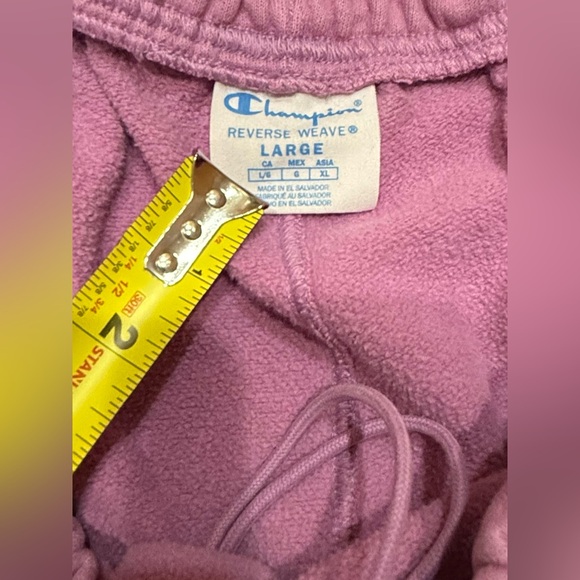 Champion Reverse Weave Lavender Sweatpants Women Size Large Athletic Joggers - Picture 5 of 6